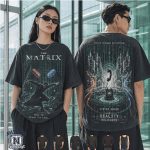 Matrix Hacker Neo Red Blue Pill Reality Reloaded T Shirt