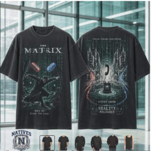 Matrix Hacker Neo Red Blue Pill Reality Reloaded T Shirt