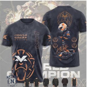 Max Verstappen MV1 Red Bull Racing Lion Mascot Champion T Shirt