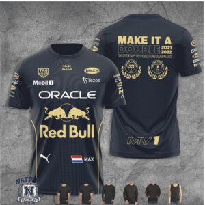 Max Verstappen Make It A Double MV1 World Champion T Shirt