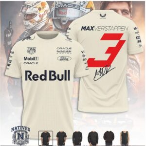 Max Verstappen Oracle Red Bull Racing Signature Logo T Shirt