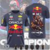 Max Verstappen Red Bull Racing Car And Helmet Graphic T Shirt Max Verstappen Red Bull Racing Car And Helmet Graphic T Shirt