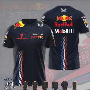 Max Verstappen Red Bull Racing Dutch Flag Stripe Style T Shirt