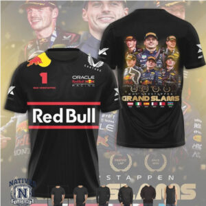 Max Verstappen Red Bull Racing Grand Slams Champion T Shirt
