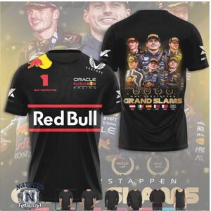 Max Verstappen Red Bull Racing Grand Slams Champion T Shirt