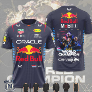 Max Verstappen Red Bull Racing Mobil 1 World Champion T Shirt