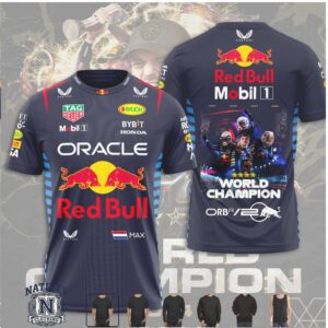 Max Verstappen Red Bull Racing Mobil 1 World Champion T Shirt