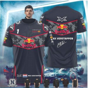 Max Verstappen Red Bull Racing Signature Pattern F1 T Shirt