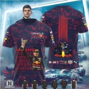 Max Verstappen Red Bull Racing Trophy Winner Graphic T Shirt