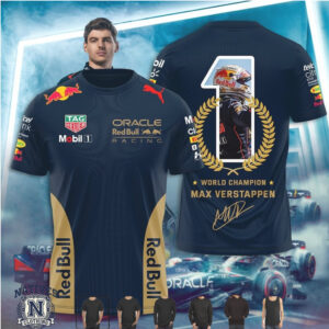 Max Verstappen World Champion Gold Laurel Wreath Racing T Shirt