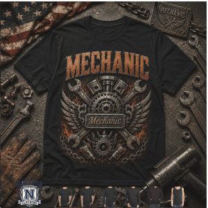Mechanic 9 11 Anniversary Hot Rod Truck American Flag Memorial T Shirt