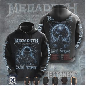 Megadeth Breakout Hibernation Globe Skull Tour Concert Hoodie