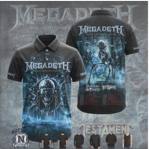 Megadeth Breakout Hibernation Skeleton Skull Polo Shirt