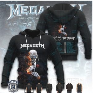 Megadeth Breakout Hibernation Skeleton Suit Tour Concert T Shirt