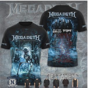 Megadeth Breakout Hibernation Skeleton Tour Concert T Shirt