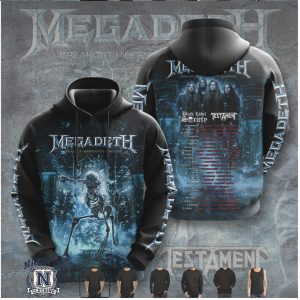 Megadeth Breakout Hibernation Skeleton Tour Concert T Shirt