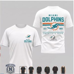 Miami Dolphins America Team Vintage Retro T Shirt