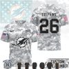 Miami Dolphins U.S. Army Camo Salute to Service T Shirt Miami Dolphins U.S. Army Camo Salute to Service T Shirt