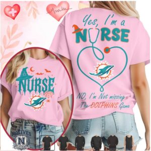 Miami Dolphins Nurse Halloween Stethoscope T Shirt