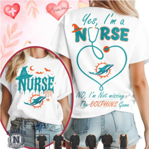 Miami Dolphins Nurse Halloween Stethoscope T Shirt