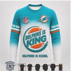 Miami Football Dolphins Is King Graphic Apparel T Shirt Hoodie
