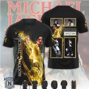 Michael Jackson Gold Tribute Stage Moments Graphic T Shirt