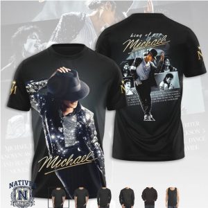 Michael Jackson King Of Pop Classic Fedora Style T Shirt