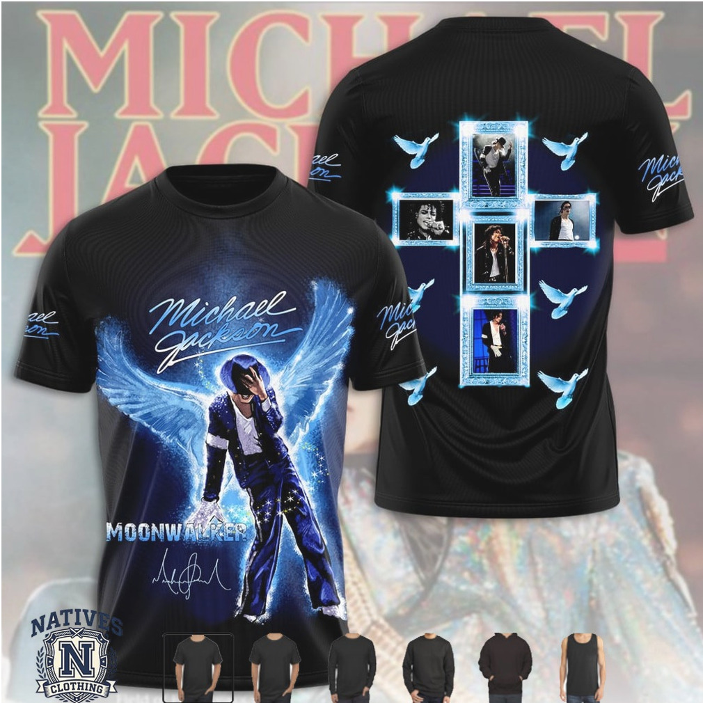 Michael Jackson Moonwalker Angel Wings Cross Memorial T Shirt Michael Jackson Moonwalker Angel Wings Cross Memorial T Shirt