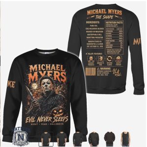 Michael Myers Evil Never Sleeps Halloween Horror Movie Hoodie