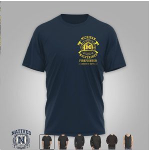 Michigan Wolverines Firefighter Service Brotherhood Graphic T Shirt