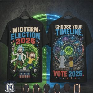 Midterm Election 2026 Portal Sci Fi Voting Graphic T Shirt