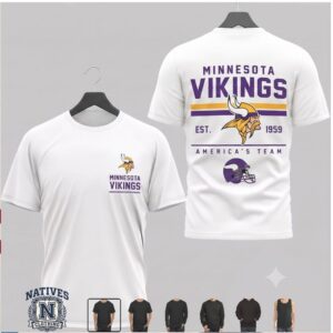 Minnesota Vikings America Team Vintage Retro T Shirt