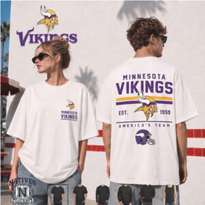 Minnesota Vikings America Team Vintage Retro T Shirt