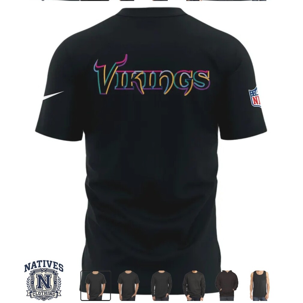 Minnesota Vikings Crucial Catch Intercept Cancer Logo T Shirt Minnesota Vikings Crucial Catch Intercept Cancer Logo T Shirt