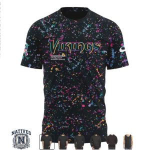 Minnesota Vikings Crucial Catch Paint Splatter NFL T Shirt