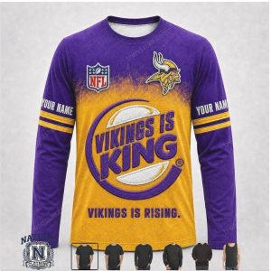 Minnesota Vikings Custom Name Football Fan Apparel Hoodie T Shirt