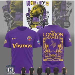 Minnesota Vikings NFL London Games Skyline Stadium T Shirt