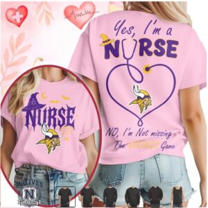 Minnesota Vikings Nurse Halloween Stethoscope T Shirt