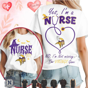 Minnesota Vikings Nurse Halloween Stethoscope T Shirt