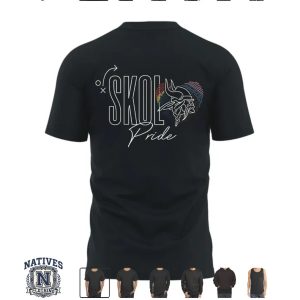 Minnesota Vikings Skol Pride Heart Rainbow Football T Shirt