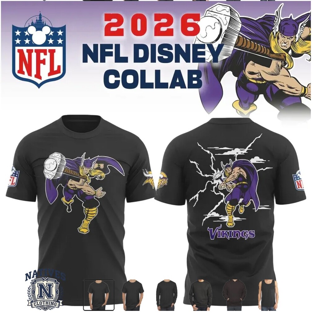 Minnesota Vikings Thor Marvel Football T Shirt Minnesota Vikings Thor Marvel Football T Shirt