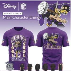 Minnesota Vikings Thor Marvel NFL Collab T Shirt