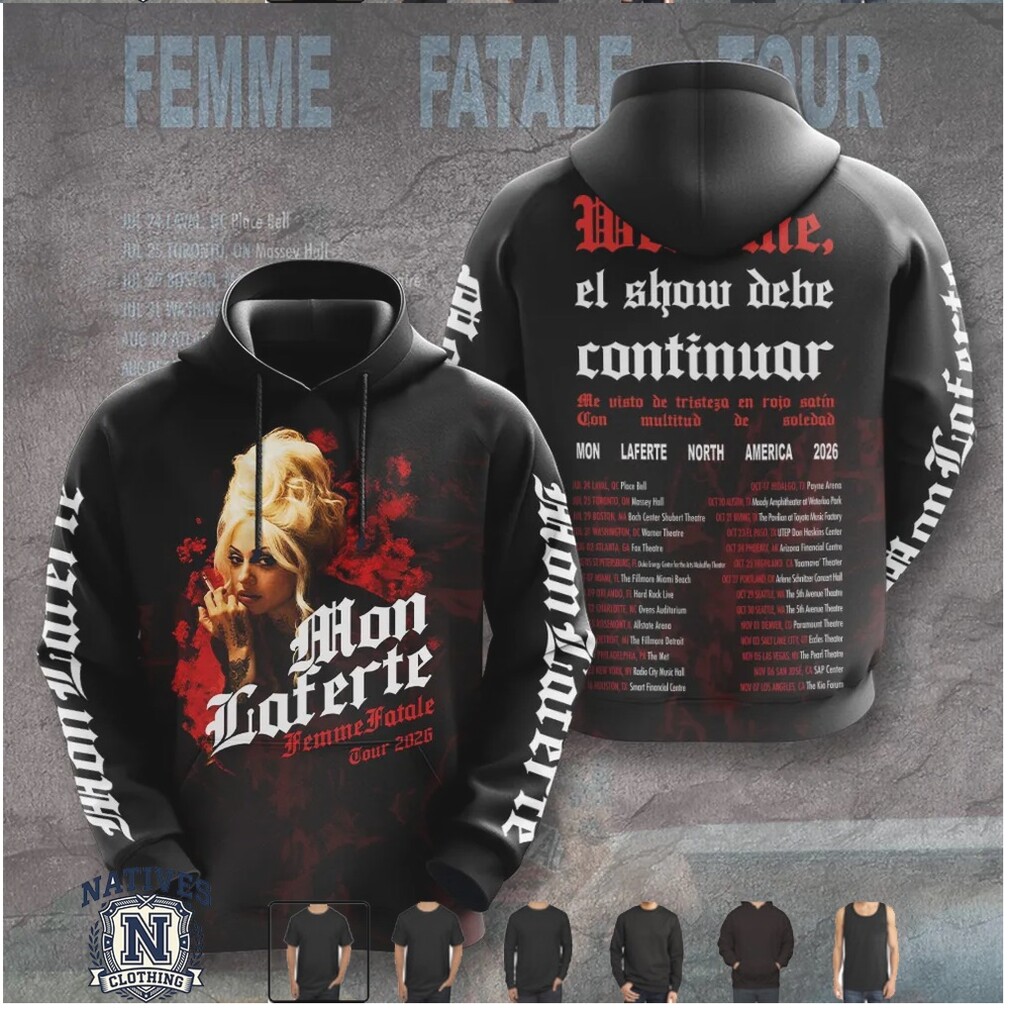 Mon Laferte Femme Fatale Tour 2026 Spanish Quote Graphic T Shirt Mon Laferte Femme Fatale Tour 2026 Spanish Quote Graphic T Shirt