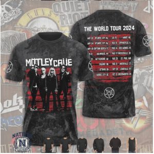 Motley Crue 2024 World Tour Band Members Graphic Concert T Shirt
