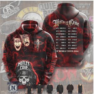 Motley Crue 2024 World Tour Skull Theater Mask Graphic T Shirt