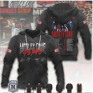 Motley Crue 45 Years Carnival Of Sins Tour Signatures T Shirt