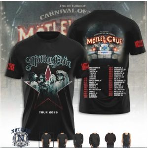 Motley Crue Carniva Of Sins Tour 2026 Rock Band T Shirt