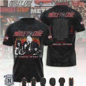 Motley Crue Carnival Of Sins Pentagram Band Concert T Shirt