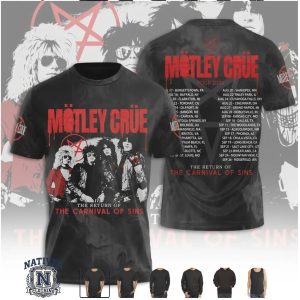 Motley Crue Carnival Of Sins Tour 2026 Band T Shirt