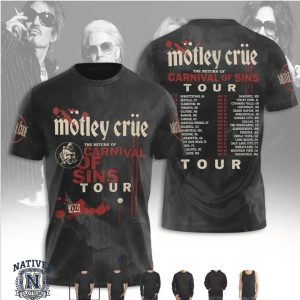 Motley Crue Carnival Of Sins Tour Dates Blood Concert T Shirt